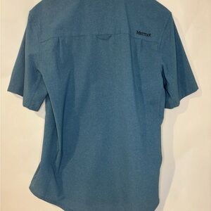 Marmot Men's Casual Blue Button Down Shirt